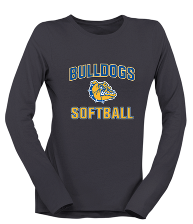 Natchez Bulldogs Softball #1 Women's Premium LS T-Shirt