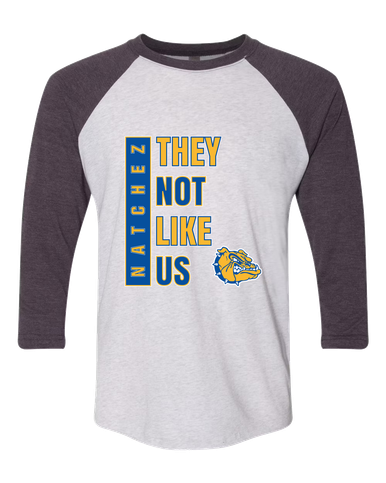 Natchez Bulldogs They Not Like Us #1 Men's Baseball T-Shirt