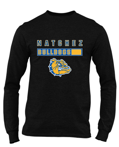 Natchez Bulldogs Mascot #7 Men's LS T-Shirt