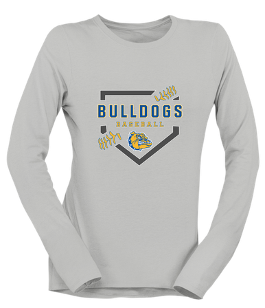 Natchez Bulldogs Baseball #2 Women's Premium LS T-Shirt
