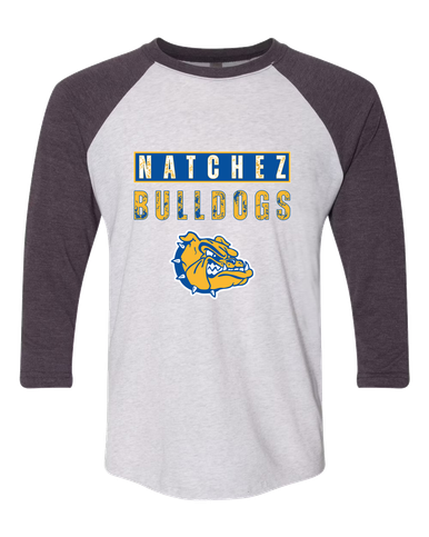 Natchez Bulldogs Mascot #9 Men's Baseball T-Shirt