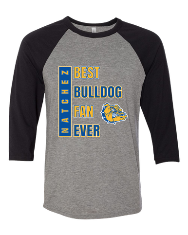 Natchez Bulldogs Best Bulldog Fan Men's Baseball T-Shirt
