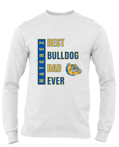 Natchez Bulldogs Best Bulldog Dad Men's Premium LS T-Shirt
