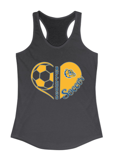 Natchez Bulldogs Heart Soccer Women's Tank Top