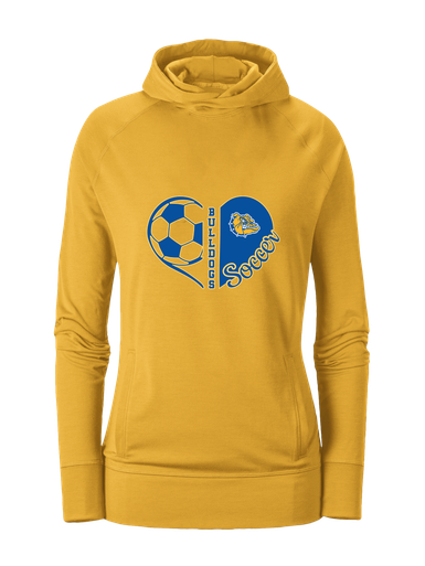 Natchez Bulldogs Heart Soccer Women's Hoodie