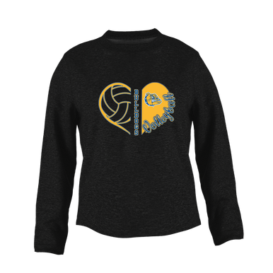 Natchez Bulldogs Heart Volleyball Women's Sweatshirt