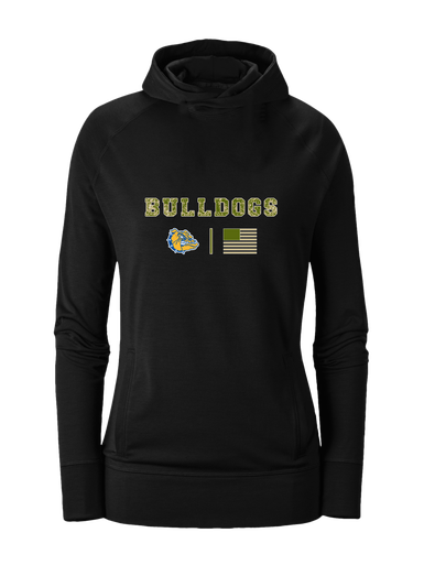 Princeton Bulldogs Camo Flag Women's Hoodie