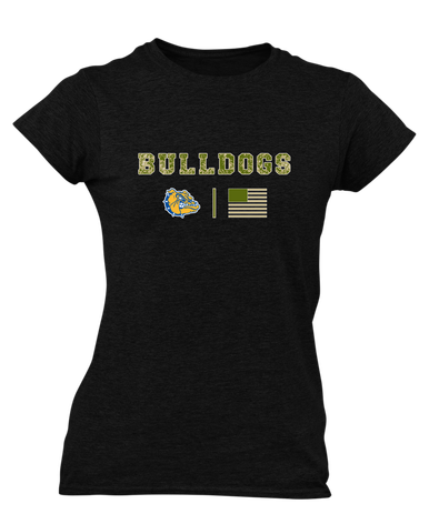 Princeton Bulldogs Camo Flag Women's Premium SS T-Shirt