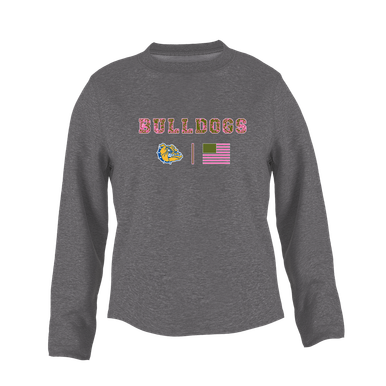 Princeton Bulldogs Pink Camo Flag Women's Sweatshirt