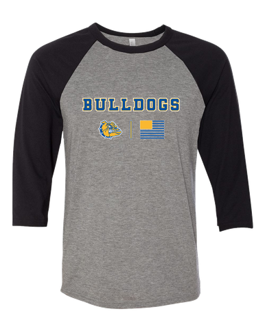 Princeton Bulldogs Team Colors Flag Women's Baseball T-Shirt