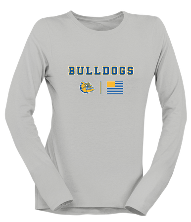 Princeton Bulldogs Team Colors Flag Women's Premium LS T-Shirt