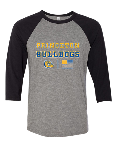 Princeton Bulldogs Spirit Flag Men's Baseball T-Shirt