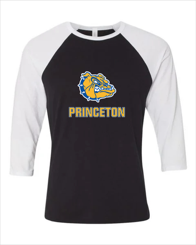 Princeton Bulldogs Mascot #2 Women's Baseball T-Shirt
