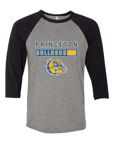 Princeton Bulldogs Mascot #7 Women's Baseball T-Shirt