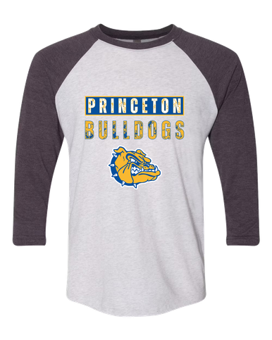 Princeton Bulldogs Mascot #9 Women's Baseball T-Shirt