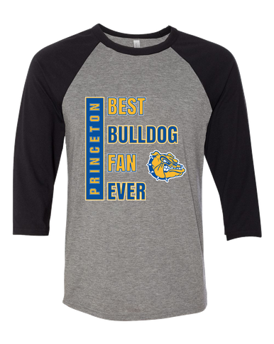 Princeton Bulldogs Best Bulldog Fan Women's Baseball T-Shirt