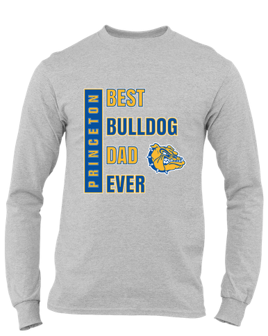 Princeton Bulldogs Best Bulldog Dad Men's LS T-Shirt