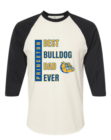 Princeton Bulldogs Best Bulldog Dad Men's Baseball T-Shirt