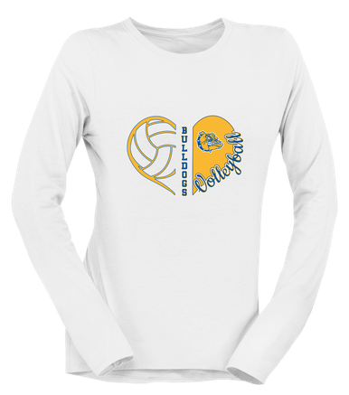Princeton Bulldogs Heart Volleyball Women's Premium LS T-Shirt