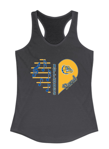 Princeton Bulldogs Heart Band Women's Tank Top