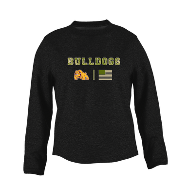 Big Spring Bulldogs Camo Flag Women's Sweatshirt