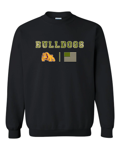 Big Spring Bulldogs Camo Flag Men's Sweatshirt