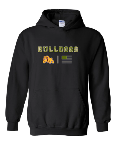 Big Spring Bulldogs Camo Flag Men's Hoodie