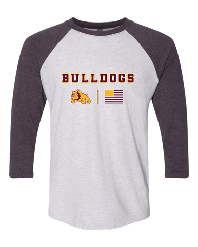 Big Spring Bulldogs Team Colors Flag Men's Baseball T-Shirt