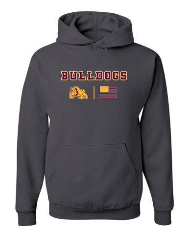 Big Spring Bulldogs Team Colors Flag Men's Premium Hoodie