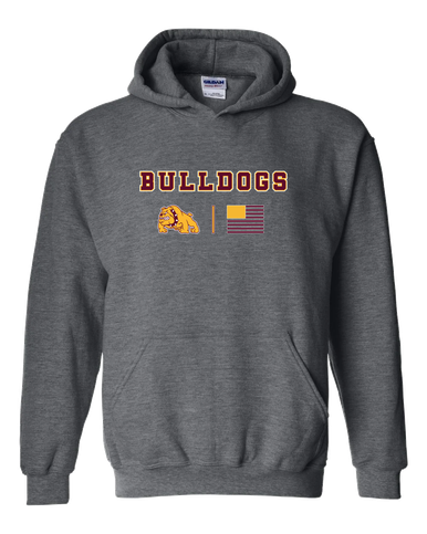 Big Spring Bulldogs Team Colors Flag Men's Hoodie