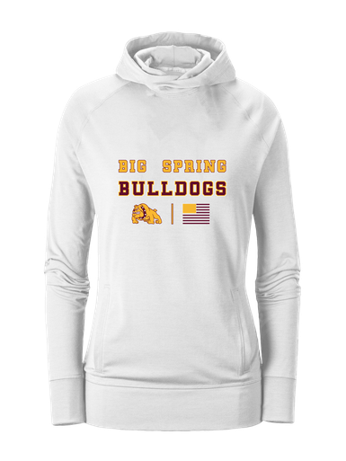 Big Spring Bulldogs Spirit Flag Women's Hoodie