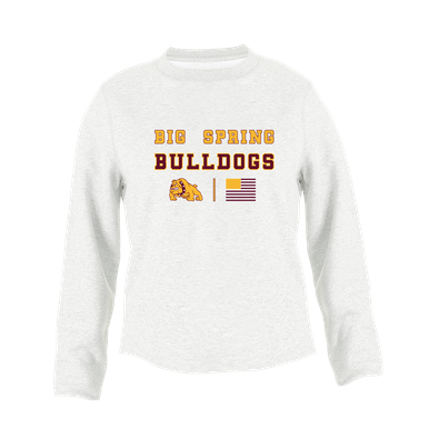 Big Spring Bulldogs Spirit Flag Women's Sweatshirt