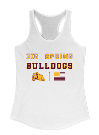 Big Spring Bulldogs Spirit Flag Women's Tank Top
