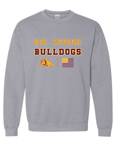 Big Spring Bulldogs Spirit Flag Men's Sweatshirt