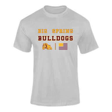 Big Spring Bulldogs Spirit Flag Men's SS T-Shirt