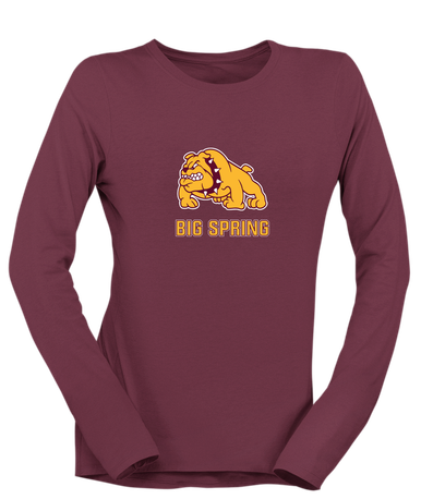 Big Spring Bulldogs Mascot #2 Women's LS T-Shirt