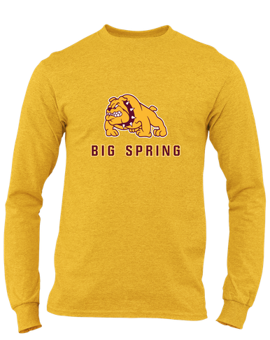 Big Spring Bulldogs Mascot #2 Men's LS T-Shirt