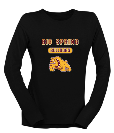 Big Spring Bulldogs Mascot #3 Women's LS T-Shirt