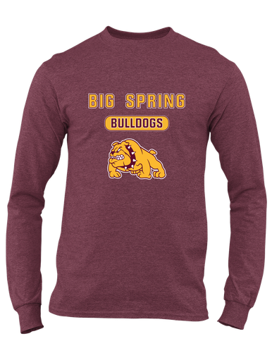 Big Spring Bulldogs Mascot #3 Men's LS T-Shirt