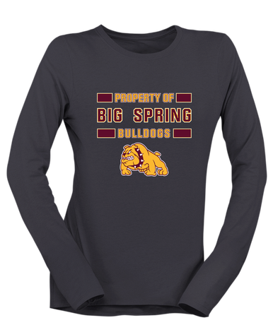 Big Spring Bulldogs Property Of Women's LS T-Shirt