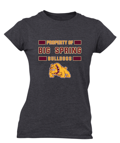 Big Spring Bulldogs Property Of Women's Premium SS T-Shirt