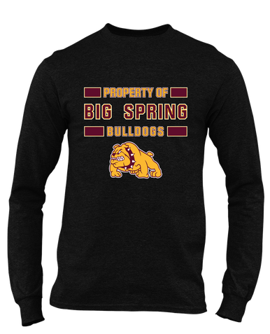 Big Spring Bulldogs Property Of Men's LS T-Shirt