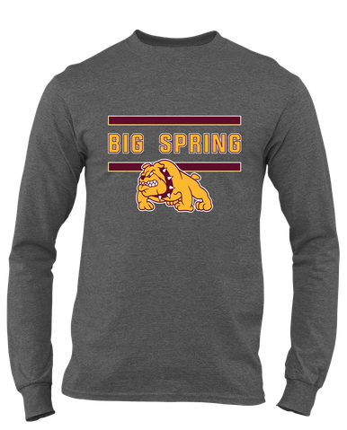 Big Spring Bulldogs Mascot #4 Men's LS T-Shirt