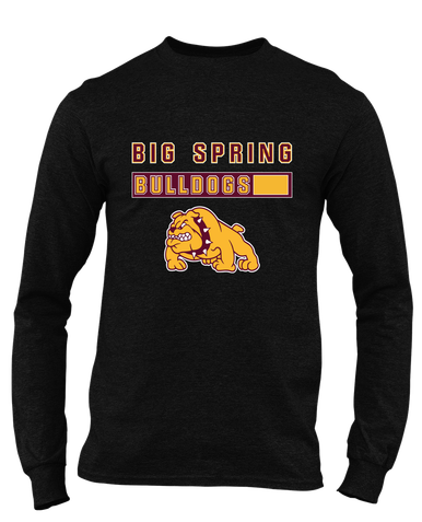Big Spring Bulldogs Mascot #7 Men's Premium LS T-Shirt
