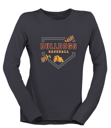 Big Spring Bulldogs Baseball #2 Women's Premium LS T-Shirt