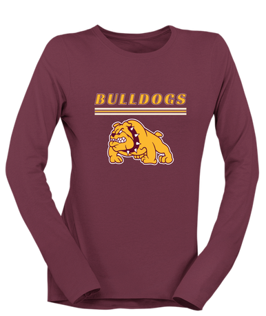 Big Spring Bulldogs Mascot #8 Women's LS T-Shirt