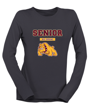 Big Spring Bulldogs Senior #2 Women's Premium LS T-Shirt