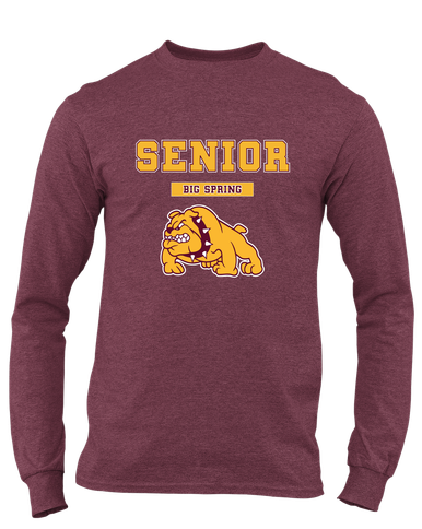 Big Spring Bulldogs Senior #2 Men's LS T-Shirt
