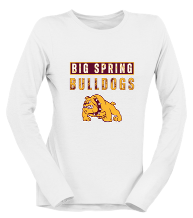 Big Spring Bulldogs Mascot #9 Women's Premium LS T-Shirt