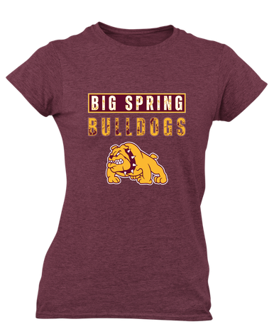 Big Spring Bulldogs Mascot #9 Women's Premium SS T-Shirt